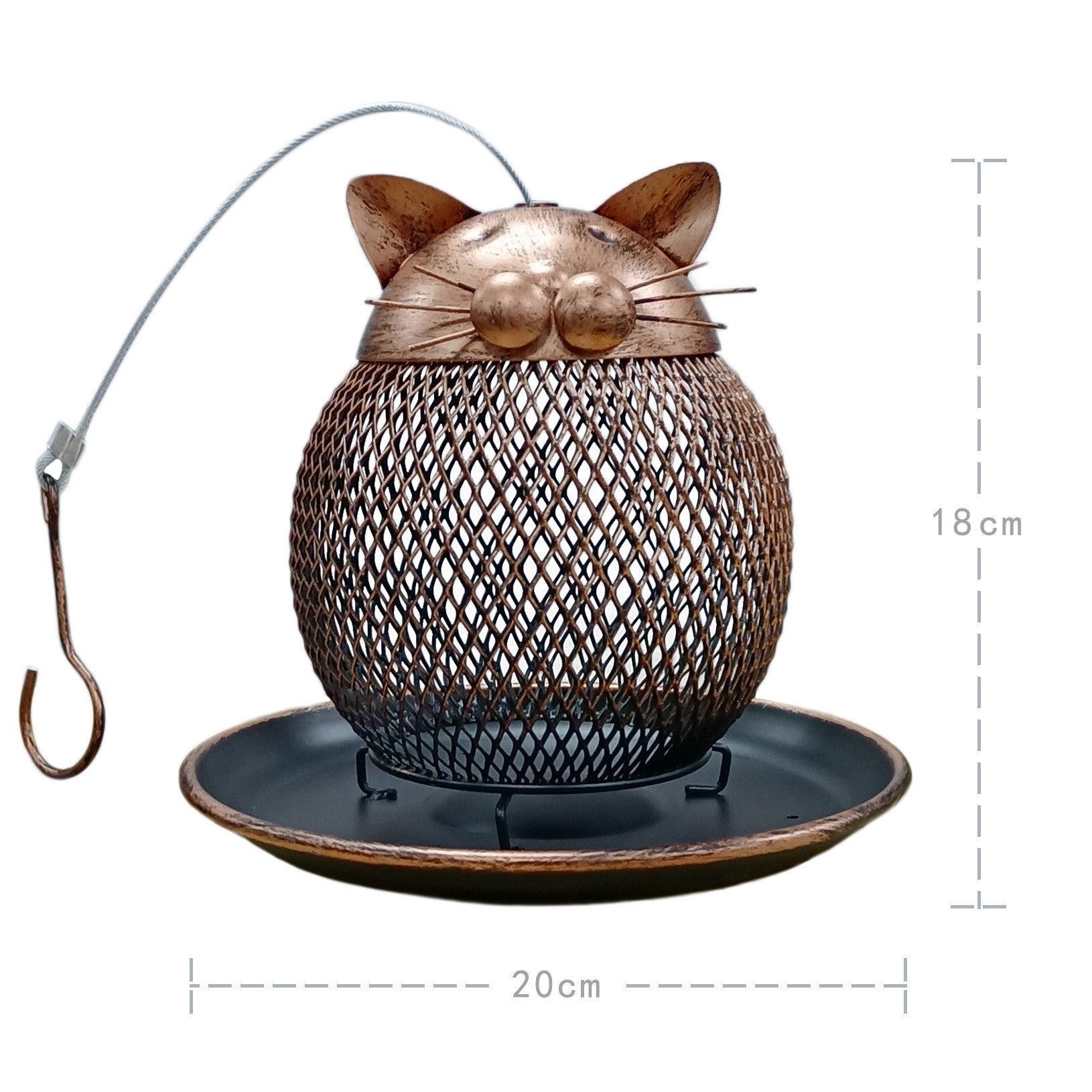 Whimsical Whiskers – Vintage Style Iron Bird Feeder