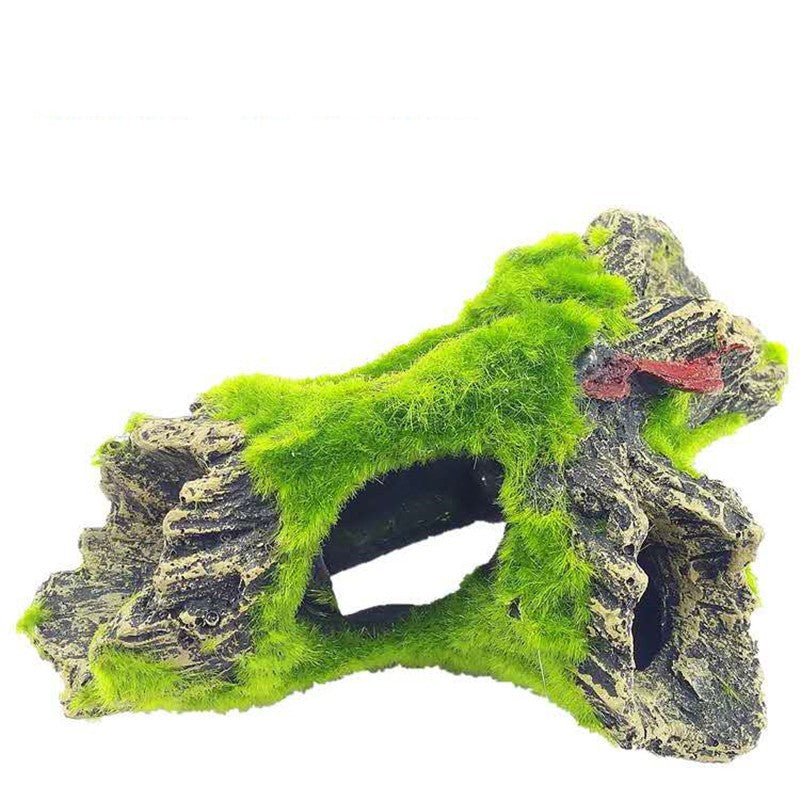 Emerald Moss Driftwood Series – Natural Resin Aquarium Hideouts