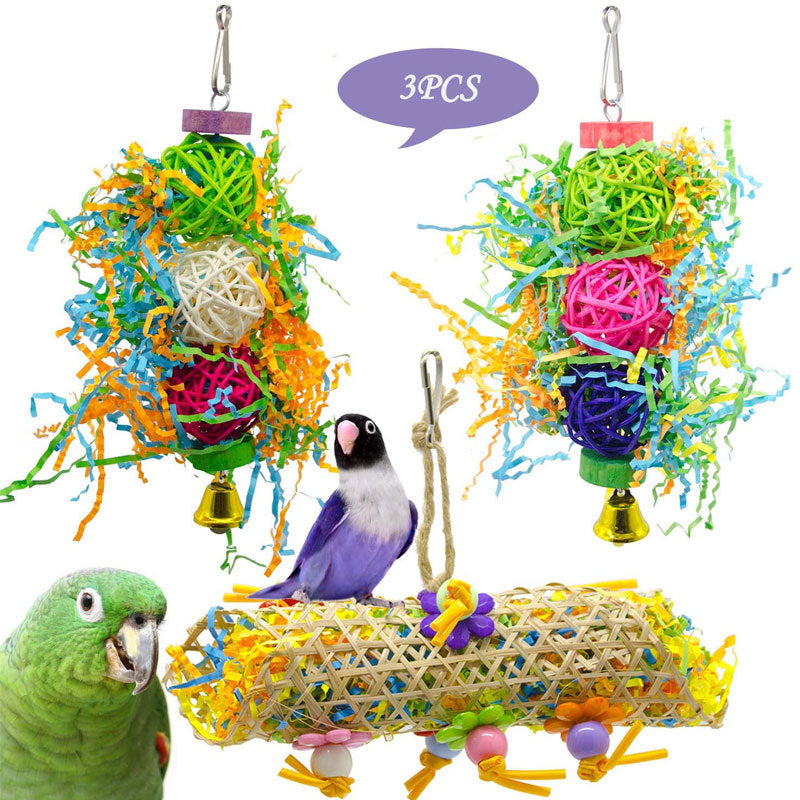 Carnival Of Colours – 3-Piece Rattan & Shredder Enrichment Set